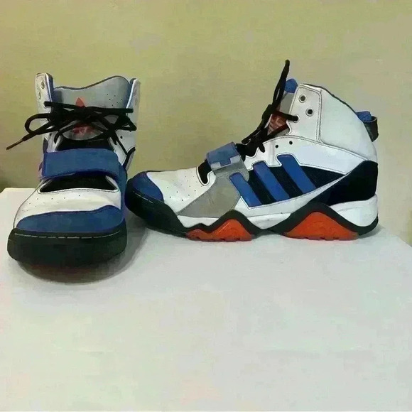 Mens Adidas Streetball 1.5 G99873 Basketball Leather White/Blue/Orange Size 11 - Picture 10 of 12
